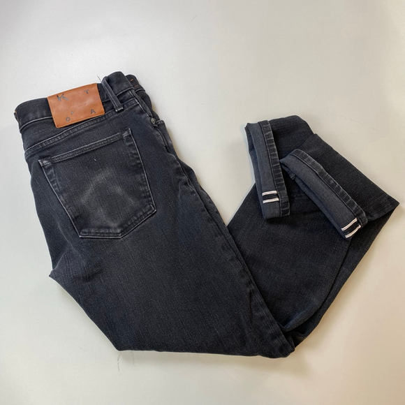 Men's Hiroshi Kato Black Slim Jeans 32 Selvedge USA